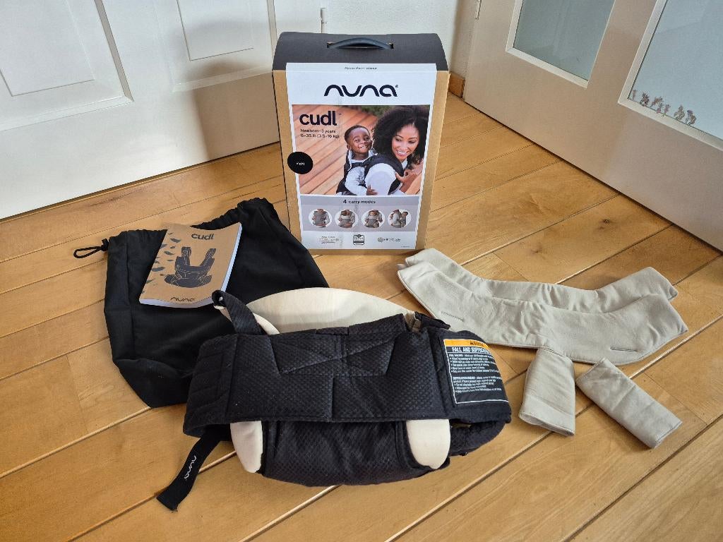 Nuna cudl clik draagzak, Kinderen en Baby's, Babydragers en Draagdoeken, Zo goed als nieuw, Buik, Rug of Zij, Draagzak, Ophalen
