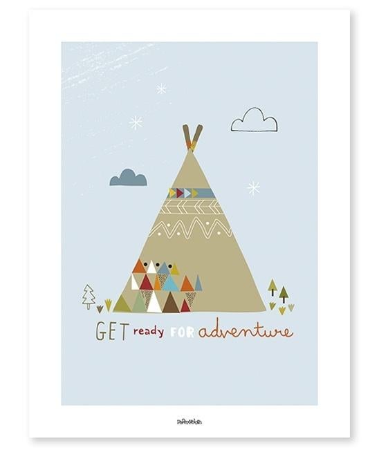 Kinderposter Muurposter Poster Tipi Indiaan Lilipinso, Nieuw, Ophalen of Verzenden, Wanddecoratie, Lilipinso