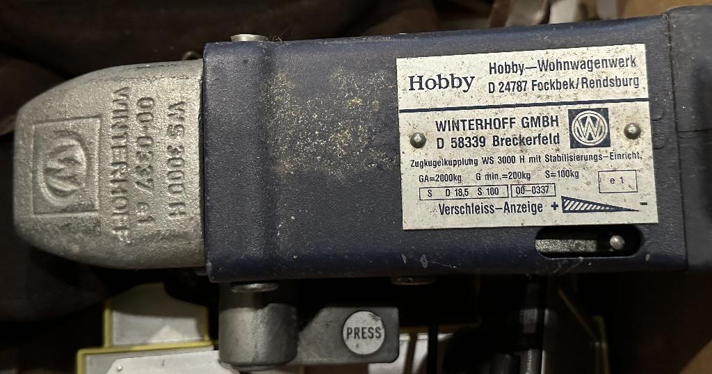 Winterhoff WS 3000 H stabilisatorkoppeling voor oa caravans, Ophalen, Gebruikt