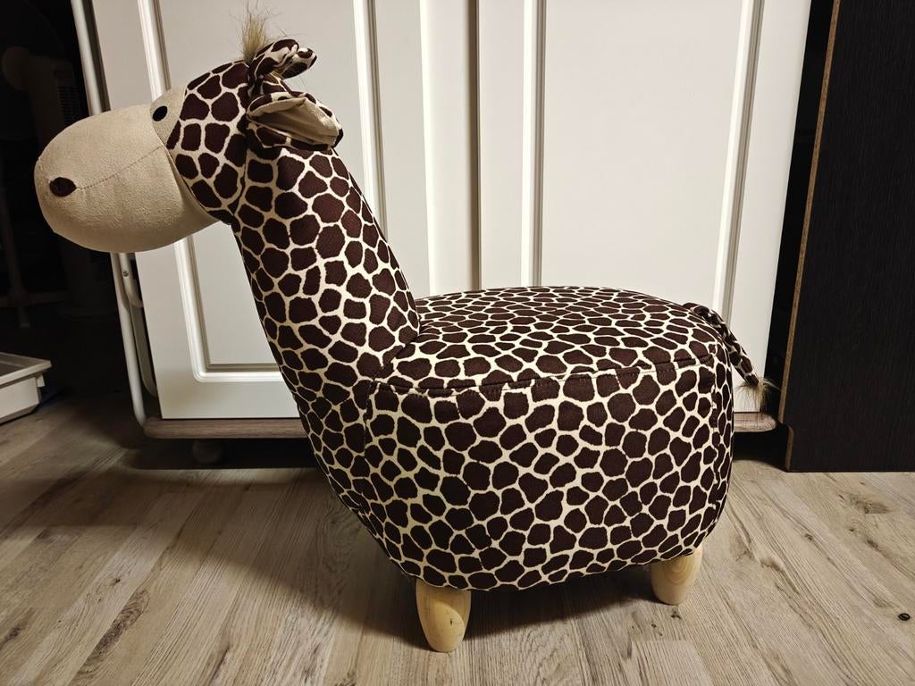 Giraffe poef, Ophalen, Minder dan 50 cm, Rond, Minder dan 50 cm