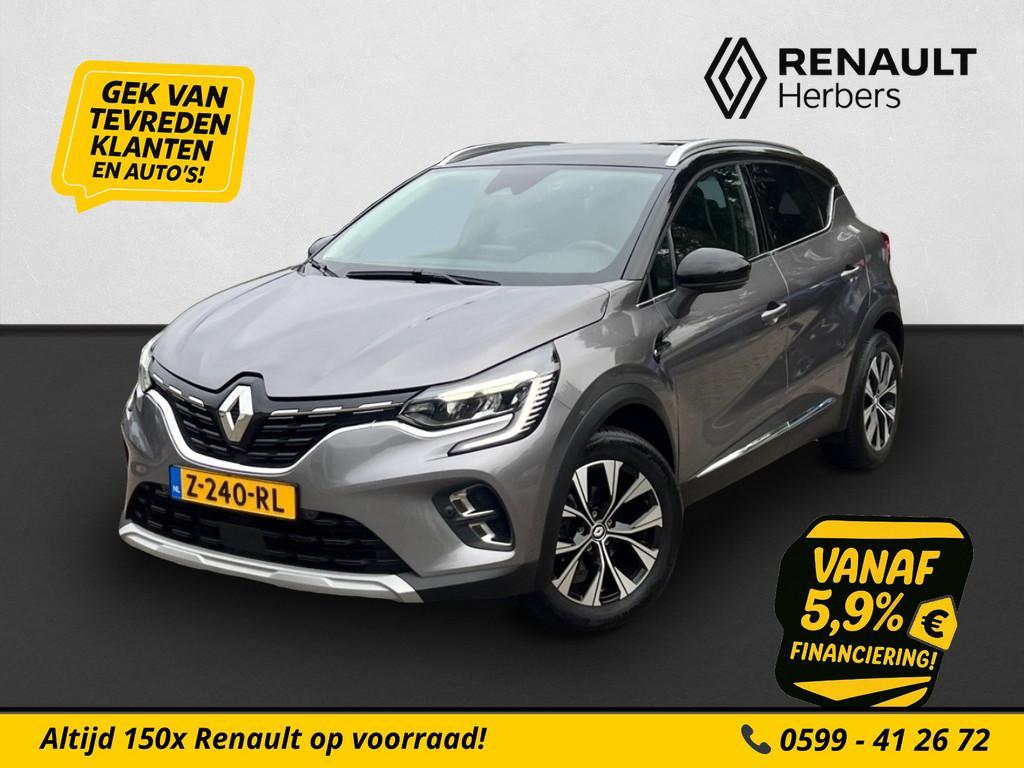 Renault Captur 1.3 mild hybrid 140 techno EDC AUTOMAAT / CAM, Gebruikt, 4 cilinders, Leder en Stof, 1330 cc
