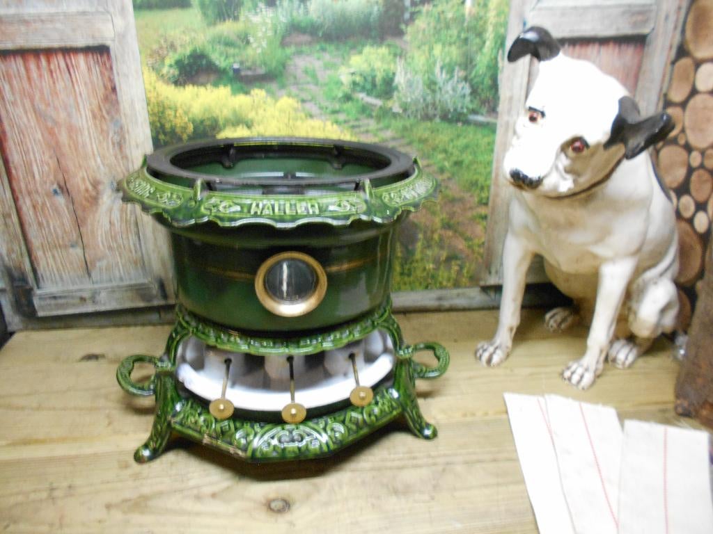 🔥emaille donkergroen petroleumstellen oliestellen🔥, Ophalen of Verzenden