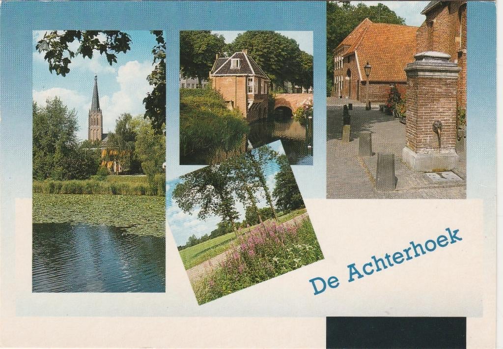 ACHTERHOEK Kerk Brug Pomp Landschap, Verzenden, 1980 tot heden, Gelopen, Gelderland