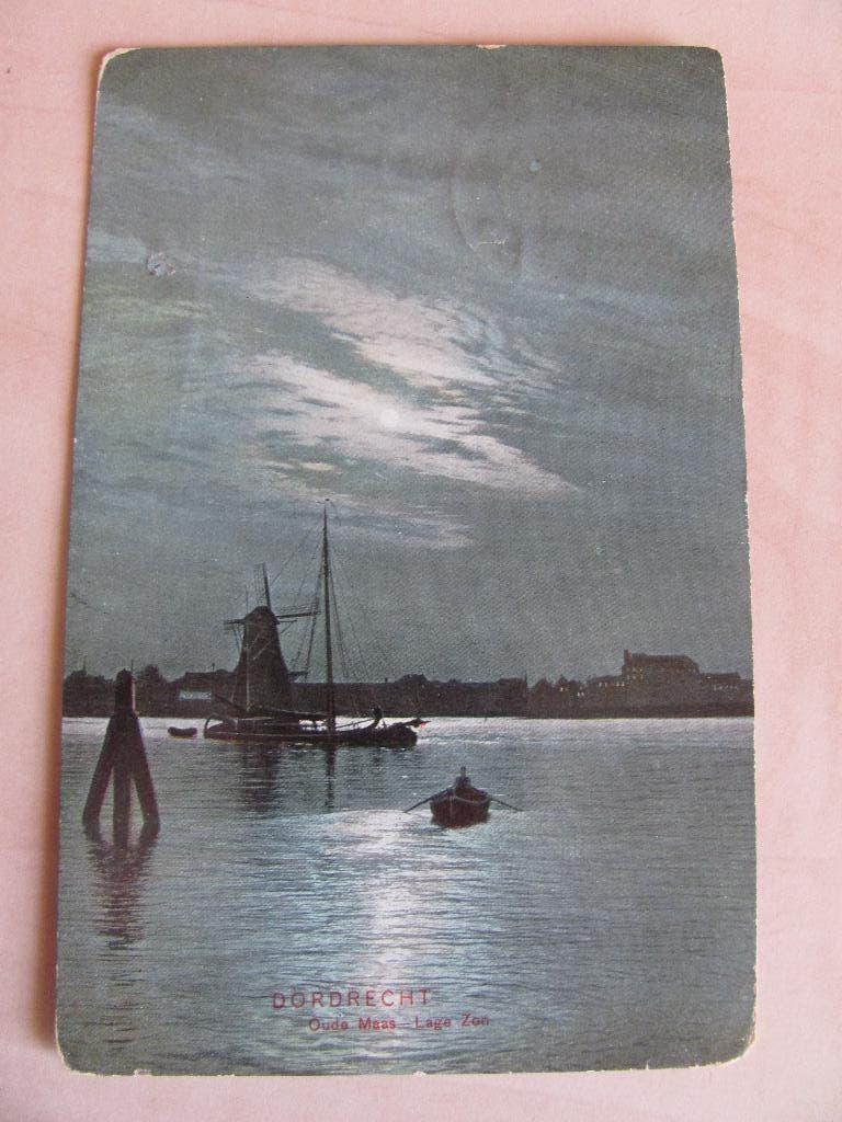 Dordrecht 1909 Jacht Cerigo van de konkl. Roei & Zeilver., Ophalen of Verzenden, Voor 1920, Gelopen, Zuid-Holland