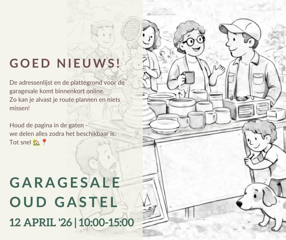 Garagesale Oud Gastel 12 april 2026, Ophalen
