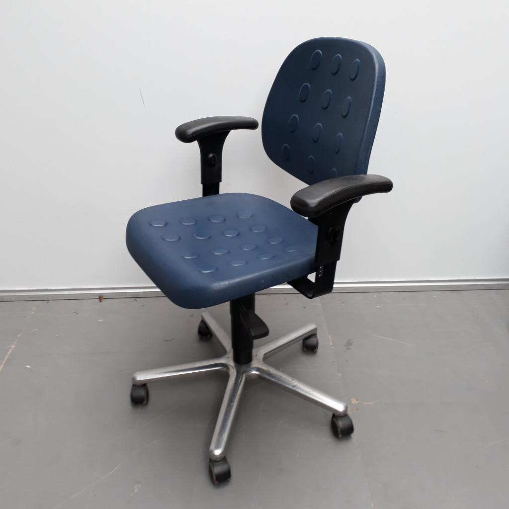 Labkoo verrijdbare werkstoelen PU kunststof bekleding bureau, Ophalen, Gebruikt, Zwart