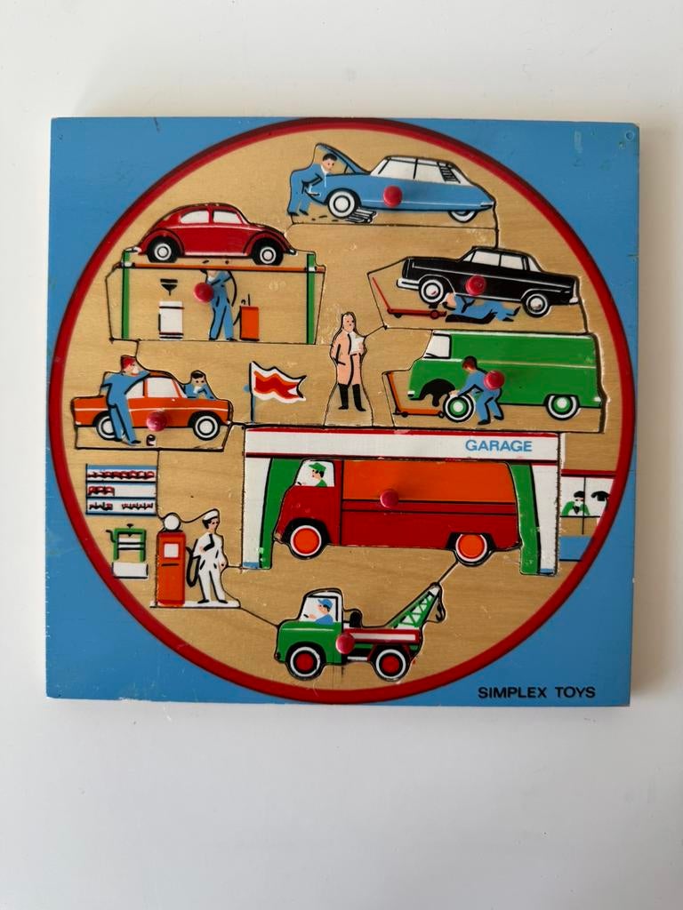 Simplex puzzel van hout Garage, Ophalen of Verzenden