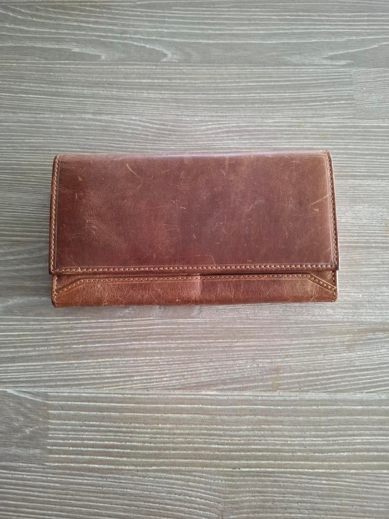 Genuine Leather portomonee Bruin, Ophalen of Verzenden, Nieuw, Bruin, Leer