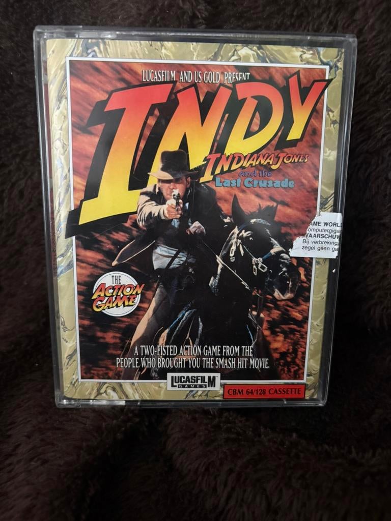 Indiana Jones and the Last Crusade – The Action Game – C64, Avontuur en Actie, 1 speler, Ophalen of Verzenden, Zo goed als nieuw