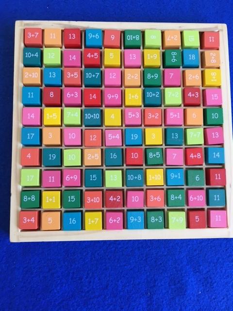 Houten kubus-sommetjes, Kinderen en Baby's, Speelgoed | Educatief en Creatief, Ophalen of Verzenden, Zo goed als nieuw