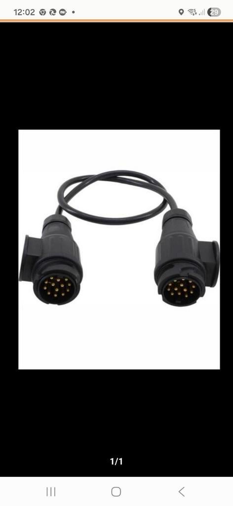 Verlengsnoer 1.20m (13 polig), Auto diversen, Aanhangwagen-onderdelen, Ophalen of Verzenden