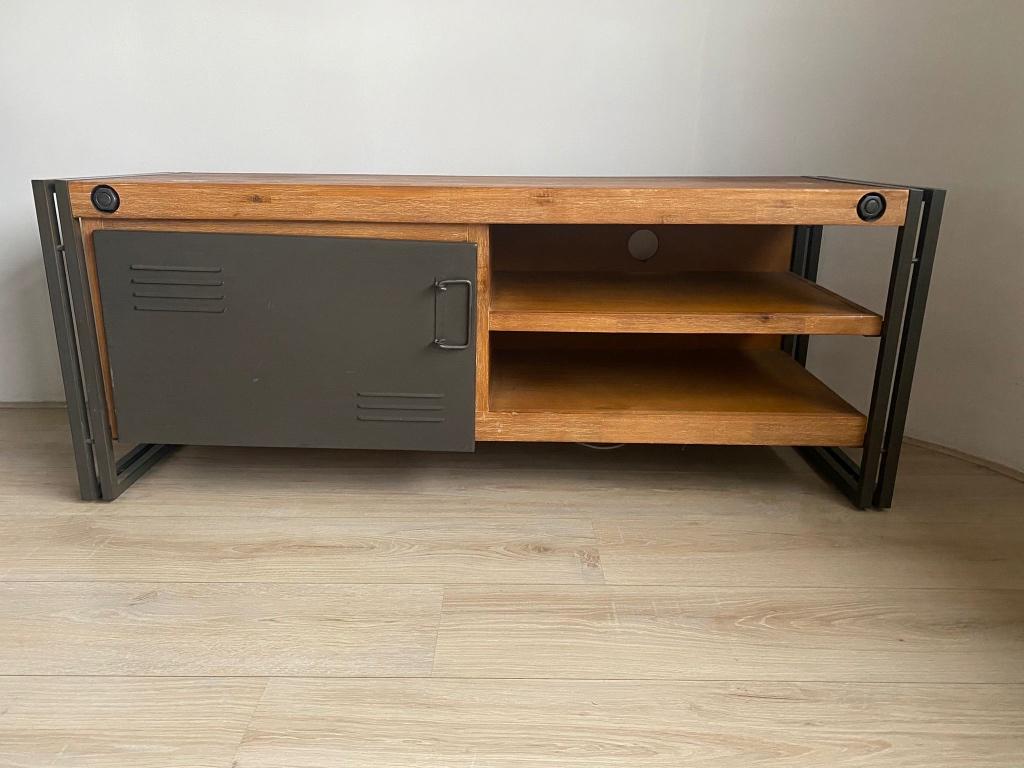 Tv meubel industrieel, Ophalen, Gebruikt, 100 tot 150 cm, Minder dan 100 cm