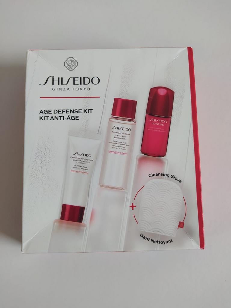 Nieuw Shiseido Set Age Defense, Ophalen of Verzenden, Nieuw, Gehele gezicht, Reiniging