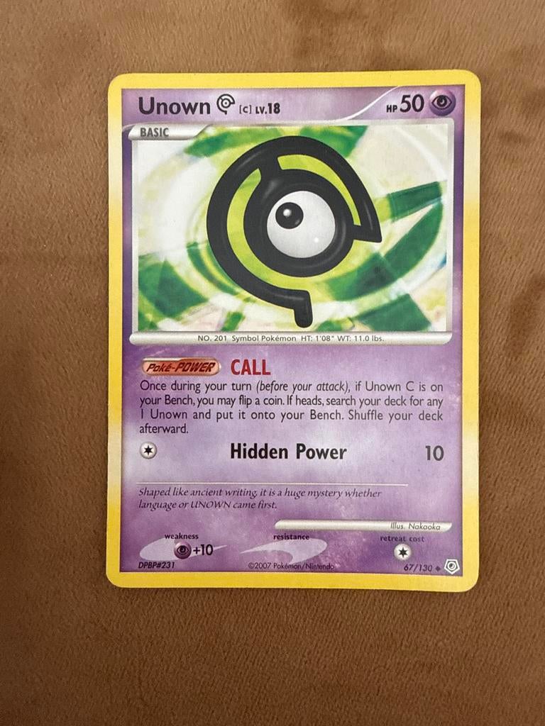 Pokémon kaart Unown C LV.18, Ophalen of Verzenden, Gebruikt, Losse kaart