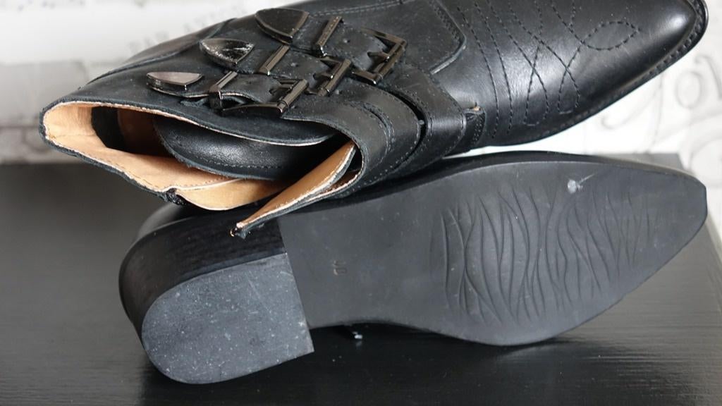 echt leren MEZURA cowboy laarsjes, Kleding | Dames, Schoenen, Verzenden, Zwart, Lage of Enkellaarzen, MEZURA