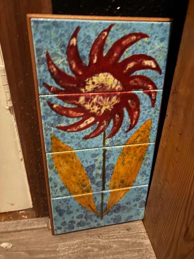 Wandbord met bloemmotief, Antiek en Kunst, Ophalen