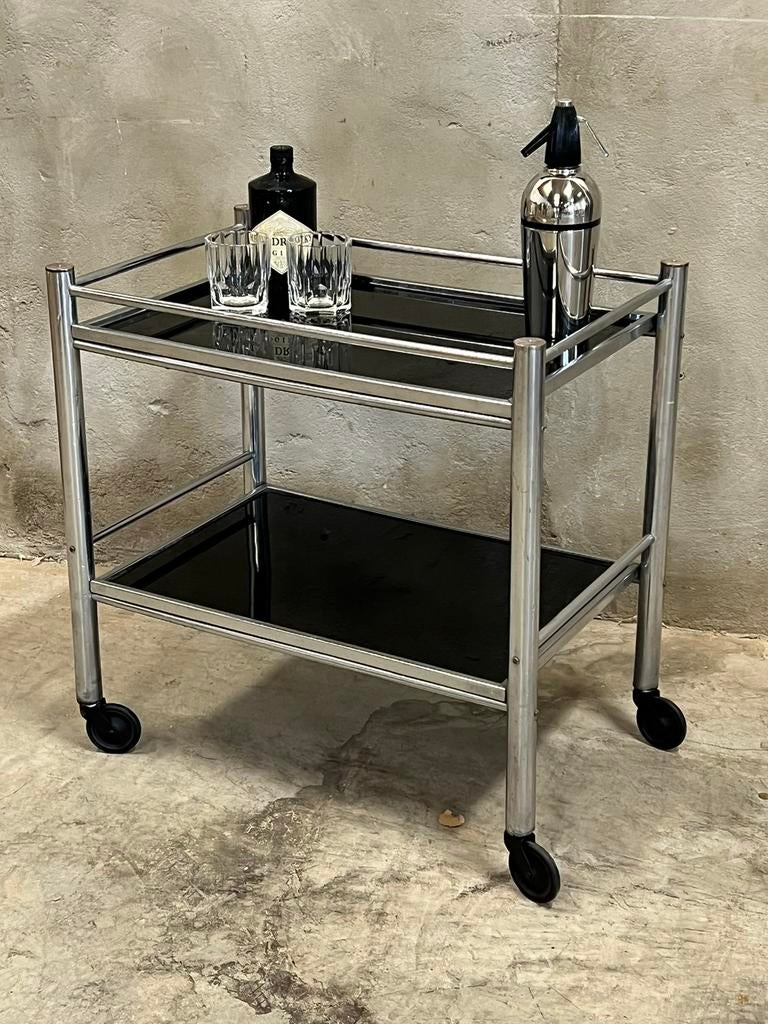 Art Deco barcart, trolley drank, Ophalen
