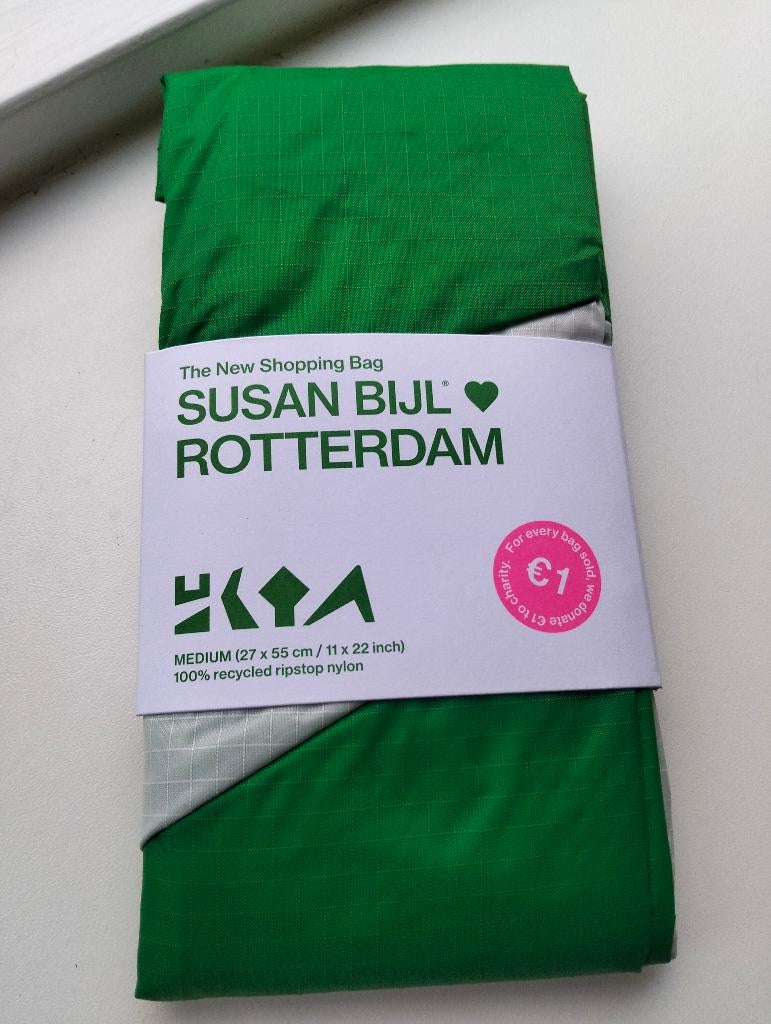 Te koop dure Rotterdamse vuilniszak, Nieuw, Ophalen of Verzenden, Handtas, Groen