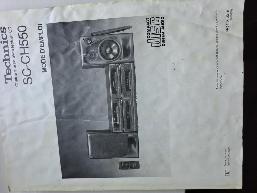 Stereoset Technics SC CH550. Zwart., Ophalen, Gebruikt, Overige merken