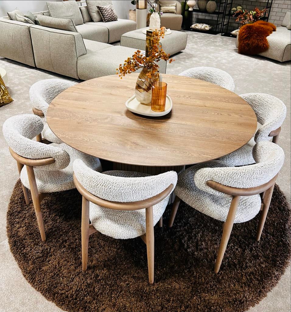 PMP furniture eetkamerset, Huis en Inrichting, Complete eetkamers, Zo goed als nieuw, 6 tot 8 stoelen, Ophalen of Verzenden