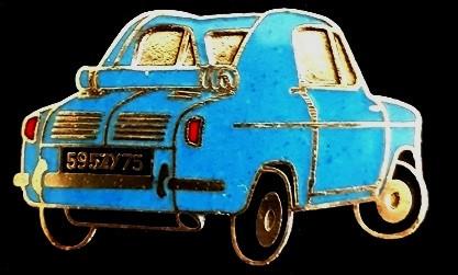 Vespa 400 pin- lichtblauw emaille, Verzenden, Nieuw, Transport, Speldje of Pin