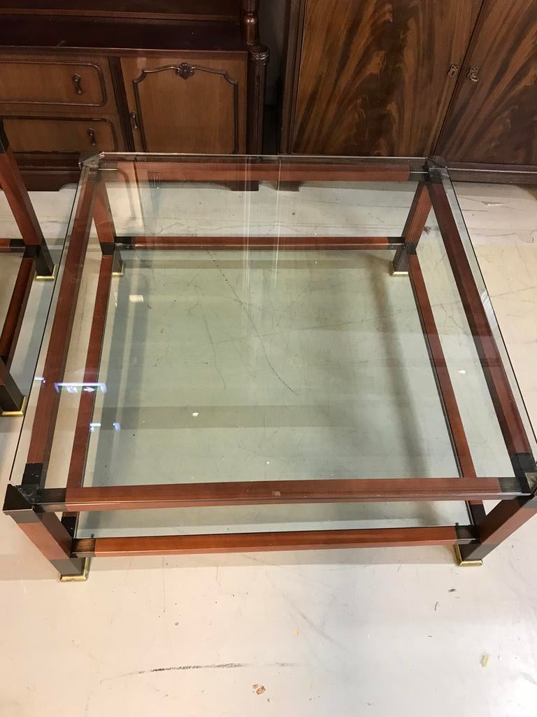 3 retro glazen salontafels, Ophalen of Verzenden