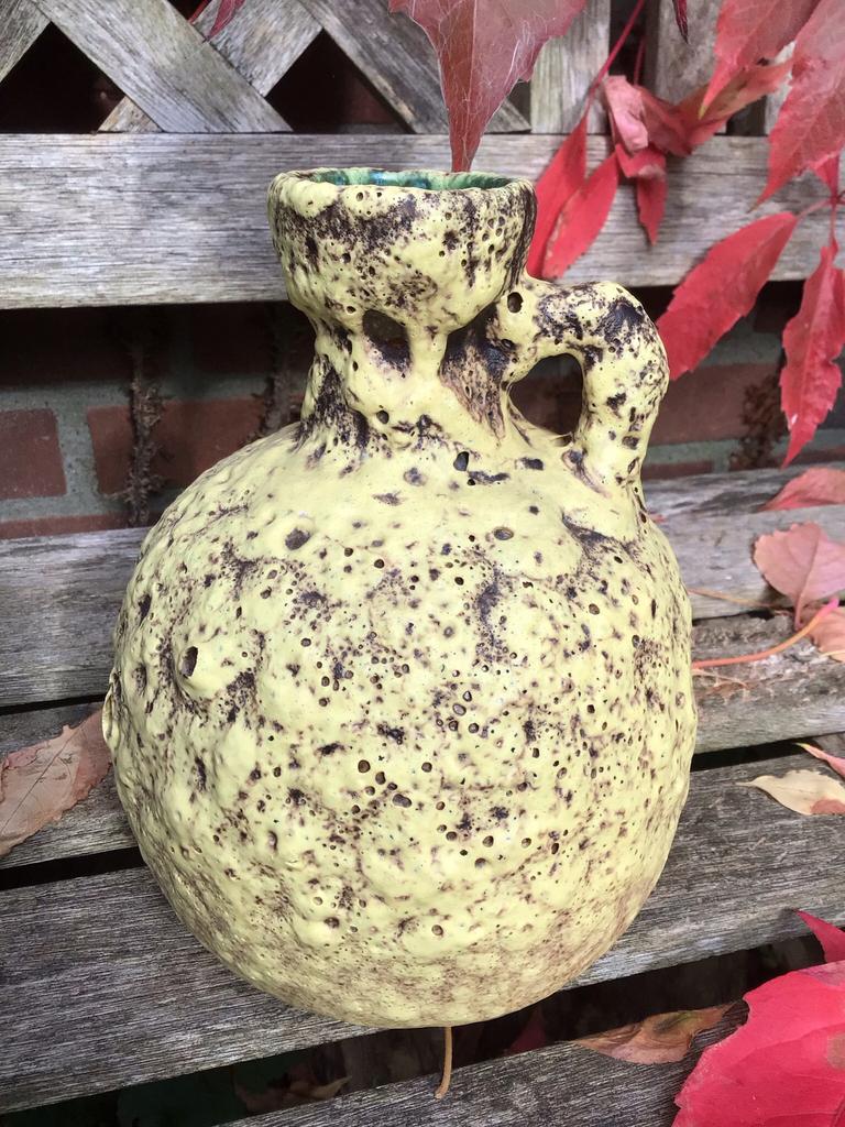 West Germany vaas, Ruscha, fatlava, geel., Ophalen of Verzenden