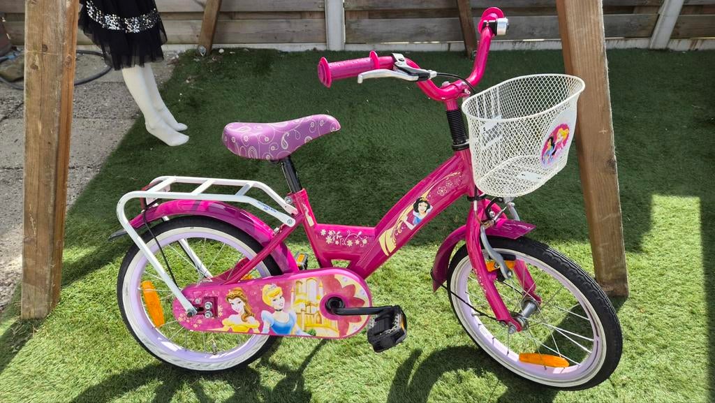 Meisjes prinsessen fiets 16 inch, Ophalen, Gebruikt, 16 inch, Handrem