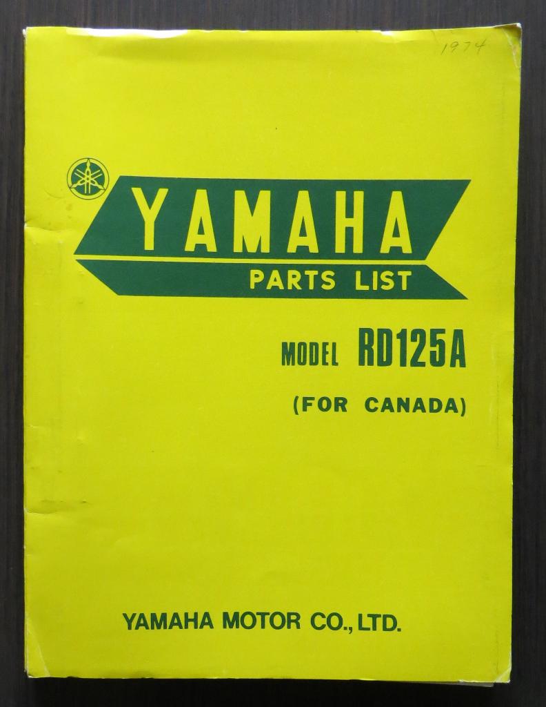 Originele Yamaha RD125A 125cc Parts List 1973, Verzenden, Yamaha