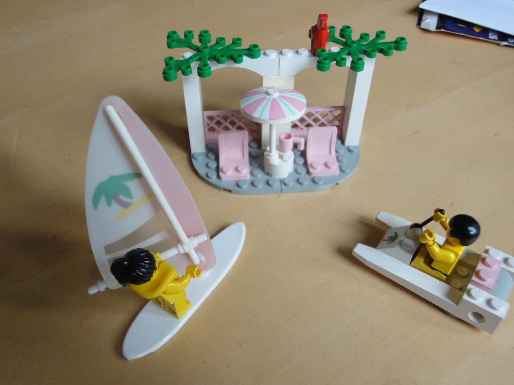 Lego 6401 Strandtent+surfster+boot/Seaside Cabana, Ophalen of Verzenden, Zo goed als nieuw, Complete set, Lego