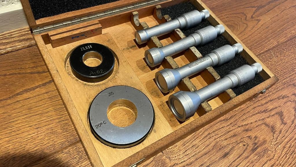 Helios 3-punt binnen micrometer 20-40mm 0.005mm micrometer, -, -, Helios, Ophalen of Verzenden