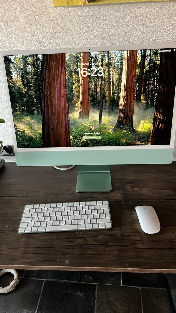 Praktisch volledig nieuwe iMac groen 24 256G kleur: green, Ophalen, 64 GB of meer, IMac, 24 inch
