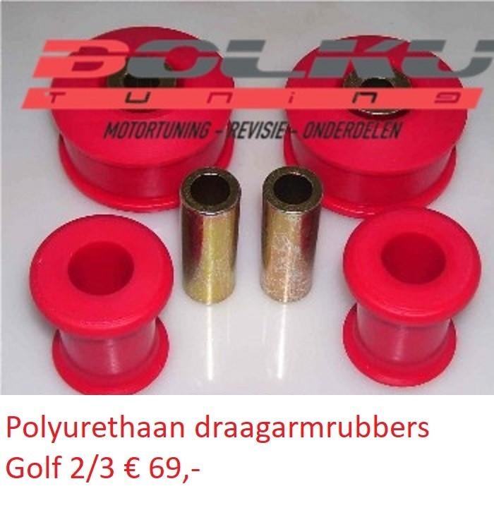 Set polyurethaan draagarmrubbers Golf 2/3 enz, Ophalen of Verzenden, Bolku Tuning, Info@bolku.nl, 6851TB