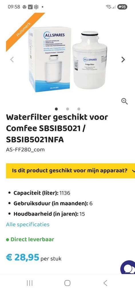 Waterfilters, Ophalen of Verzenden