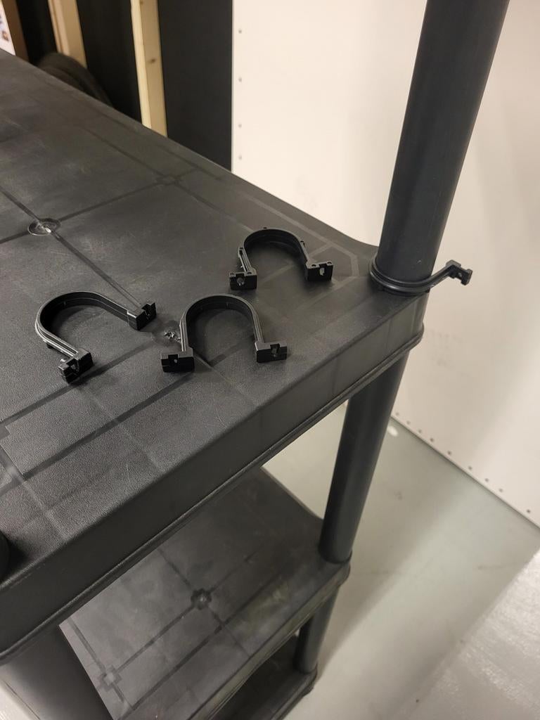 Zwarte plastic stellingkast met 5 planken, Ophalen, Gebruikt