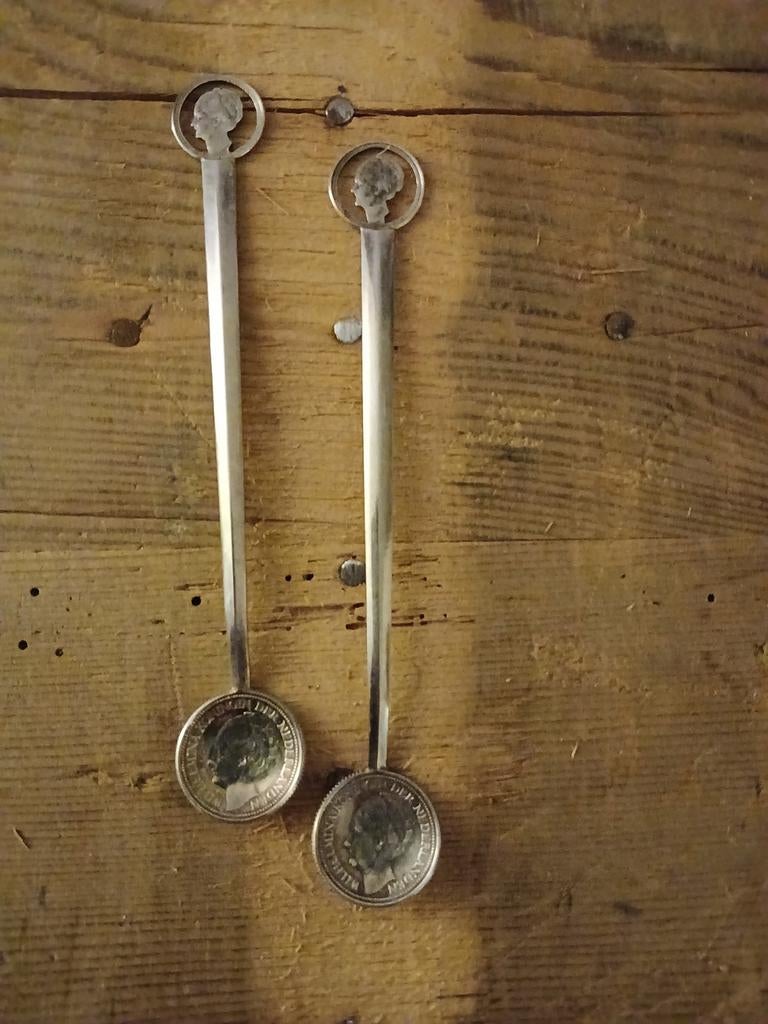 Zilveren lepels met Koningin Wilhelmina, Ophalen of Verzenden