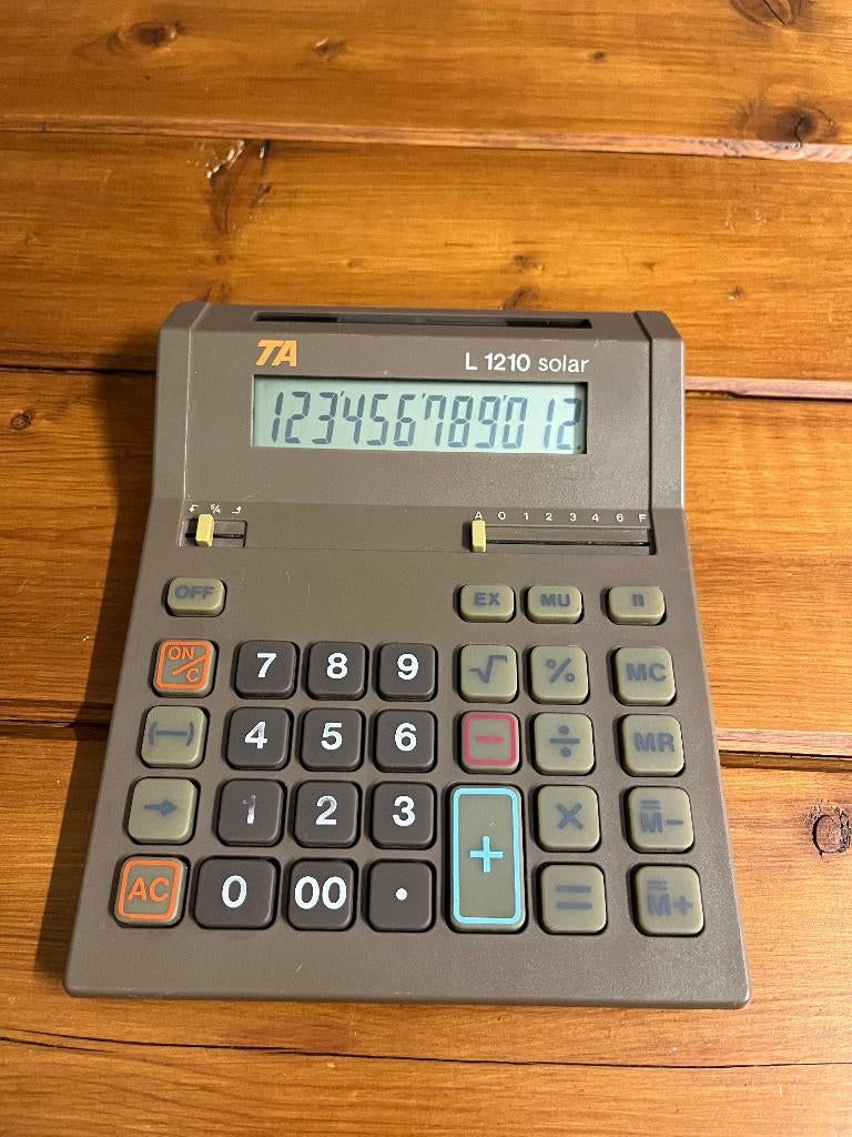 Retro Triumph Adler L1210 rekenmachine calculator telmachine, Ophalen, Gebruikt