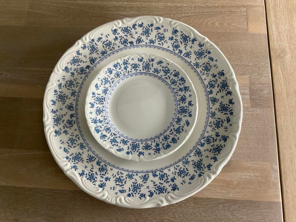 Vintage Royal China gebak schaal met bordjes Servies., Ophalen of Verzenden