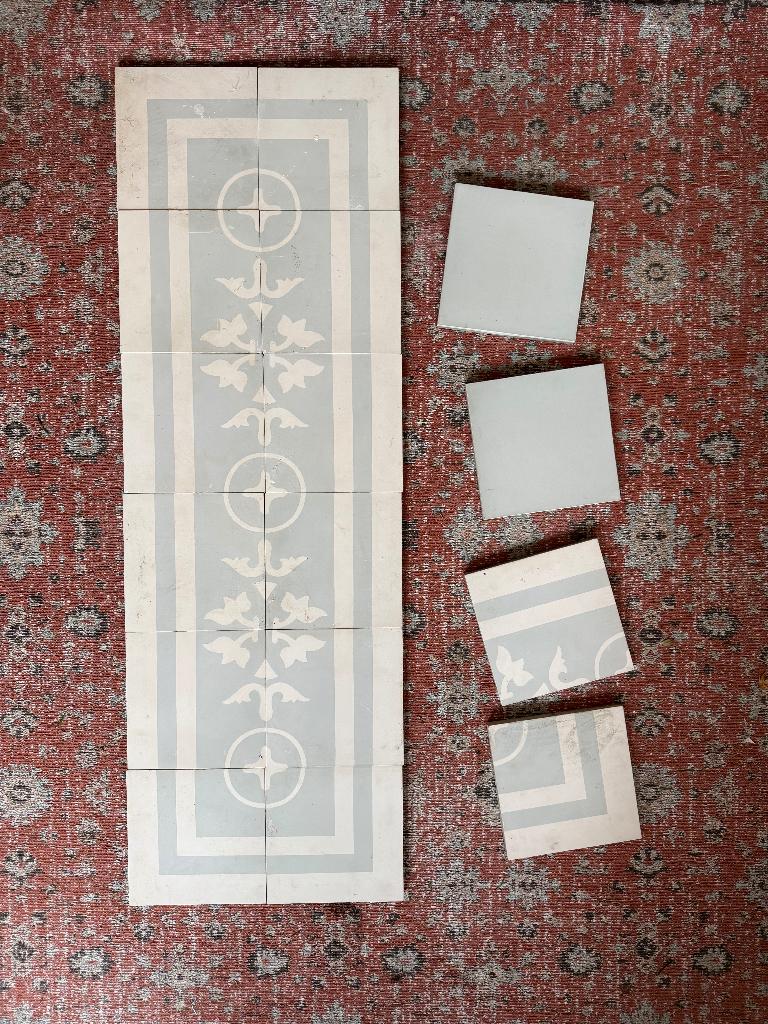 Restant handgemaakte Portugese cementen vloertegels 20x20, Ophalen, Overige materialen, Zo goed als nieuw, 20 tot 40 cm