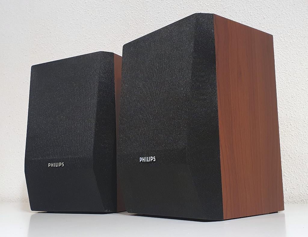 Kleine boekenplank luidsprekers Philips MCM204, Audio, Tv en Foto, Luidsprekers, Philips, Ophalen of Verzenden, S, S