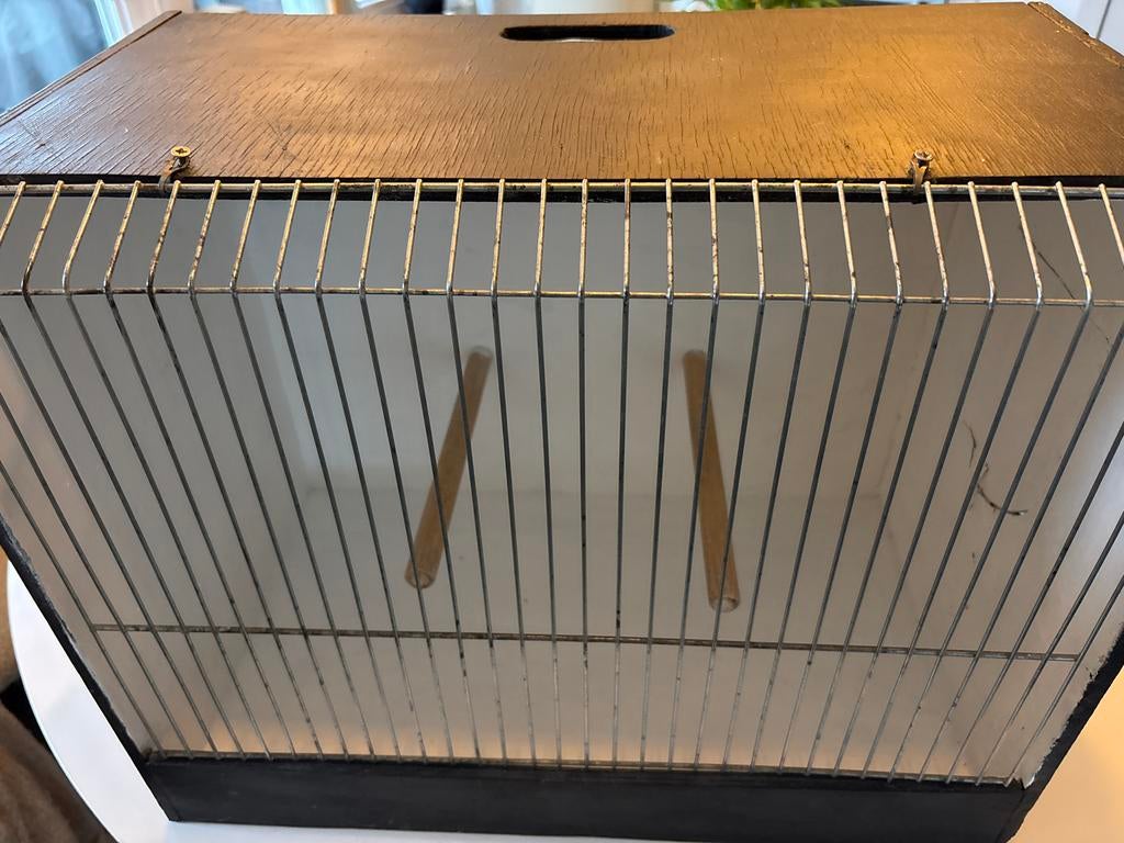 Reiskooi voor vogels, Ophalen of Verzenden, Gebruikt, Hout, Vogelkooi