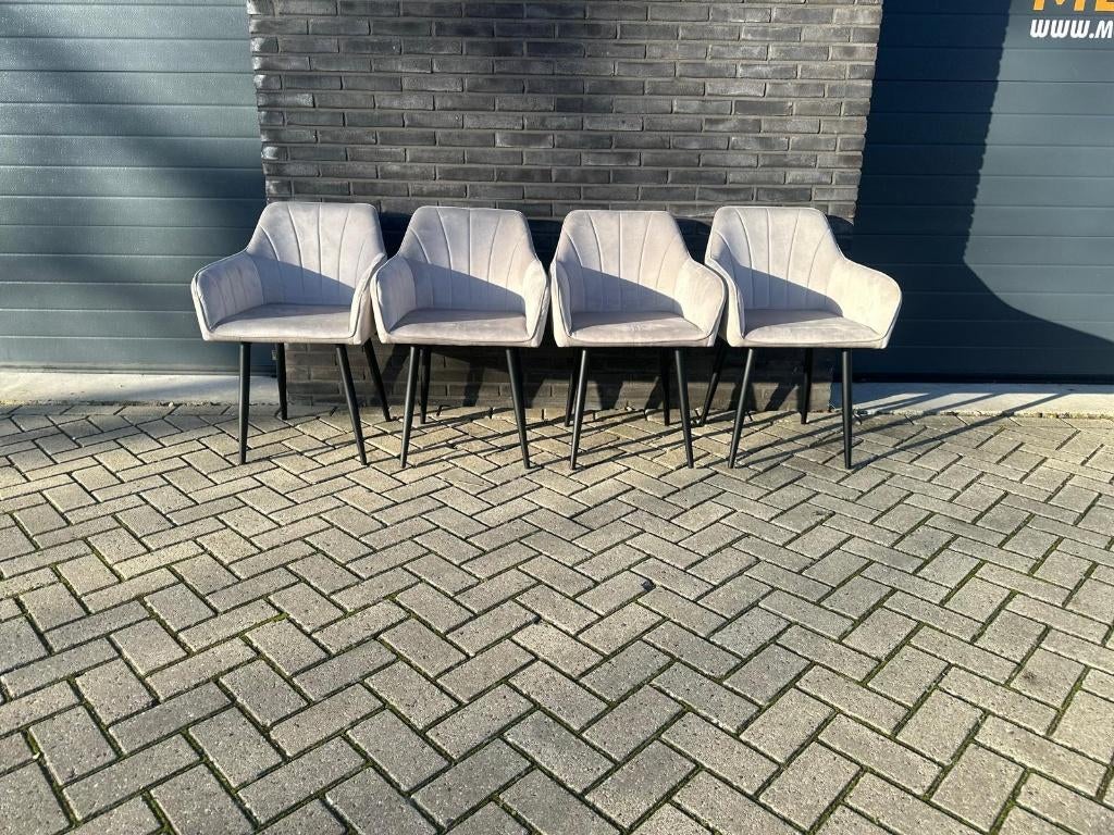 4 Nieuwe Velvet Eetkamerstoelen - 200 Setprijs, Ophalen, Mevsim Store, Overige kleuren, Nieuw