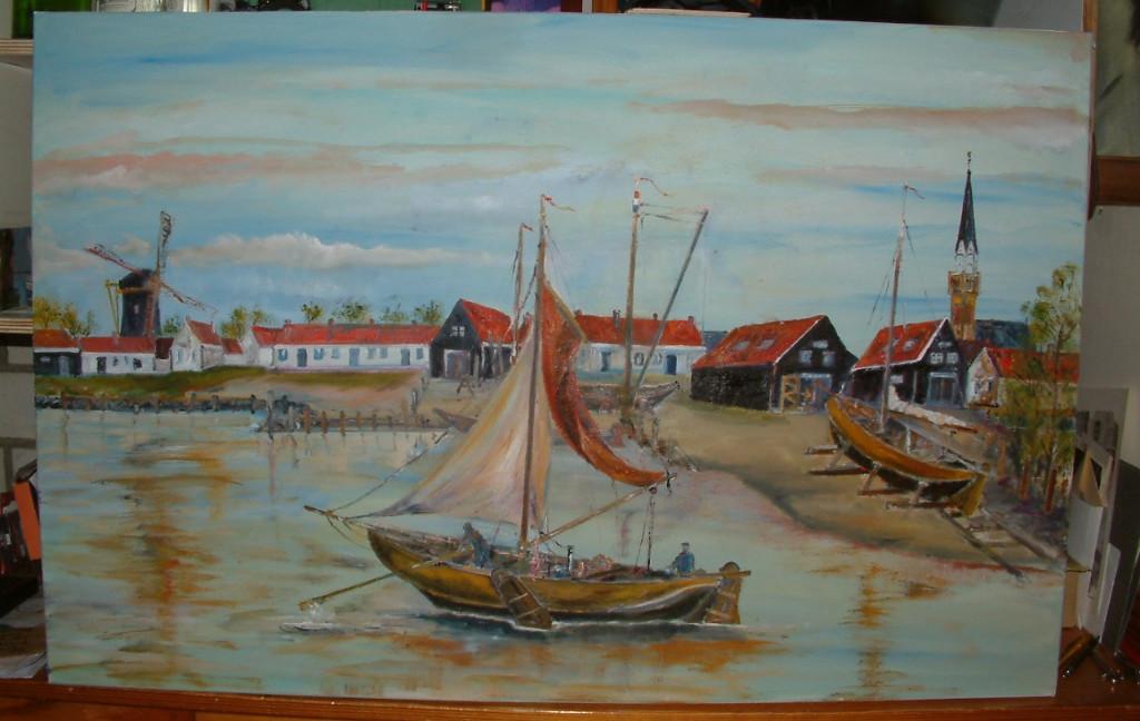 werf Arnemuiden div schilderijen Jac Caljouw Arnemuiden, Antiek en Kunst, Ophalen