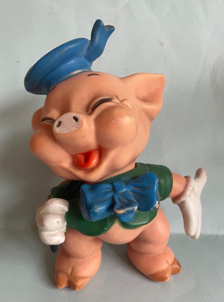 Walt Disney Famosa vintage jaren 60 biggetje Knar 22 cm, Ophalen, Overige figuren, Gebruikt, Beeldje of Figuurtje