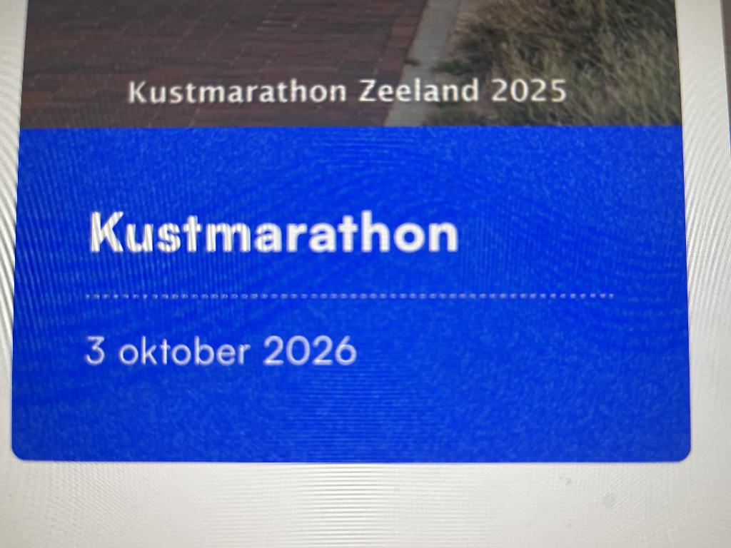 Gezocht startbewijs kustmarathon Zeeland, Ophalen of Verzenden, Nieuw, Overige typen, Overige merken