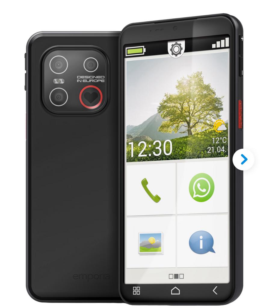 Emporia SMART.7lite Zwart 4G geseald factuur + Garantie