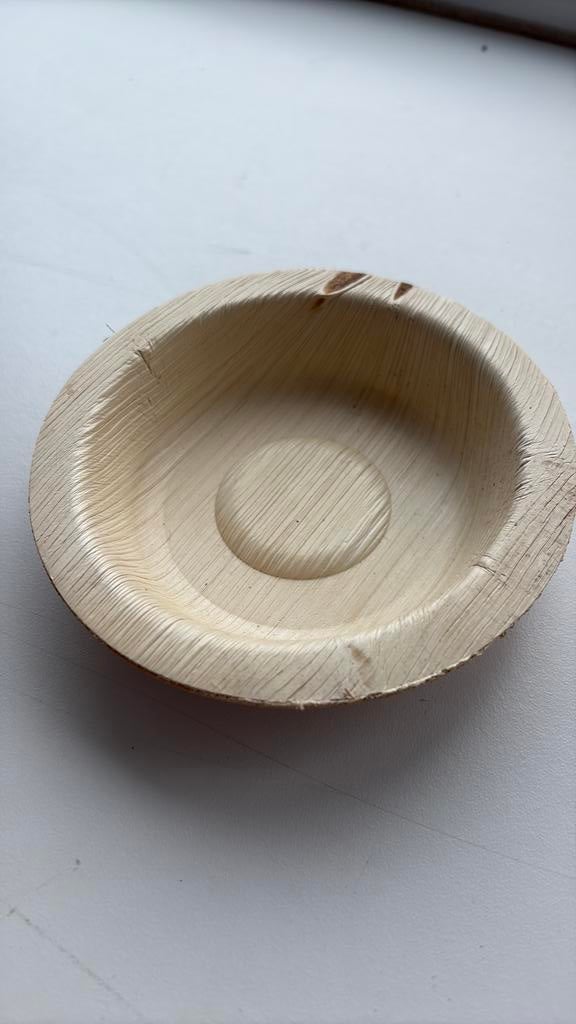 110x Biologische Palmblad Bordjes - 12 cm, Ophalen of Verzenden, Nieuw, Overige materialen, Los bestek