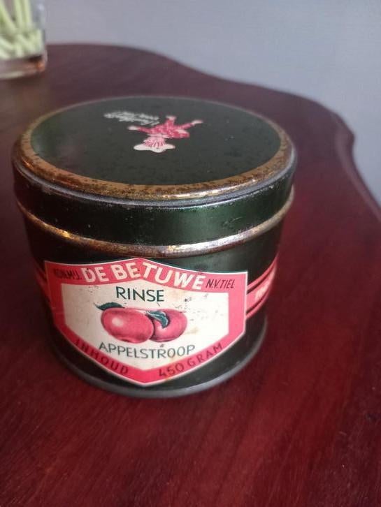 De Betuwe appelstroopblik  met Flipje op deksel, Verzamelen, Blikken, Ophalen of Verzenden, Zo goed als nieuw, Overige