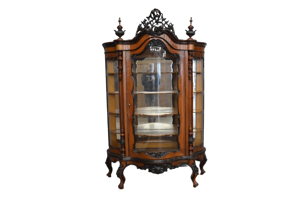 Zeer unieke Antieke Biedermeier Porseleinkast/Vitrinekast, Ophalen of Verzenden