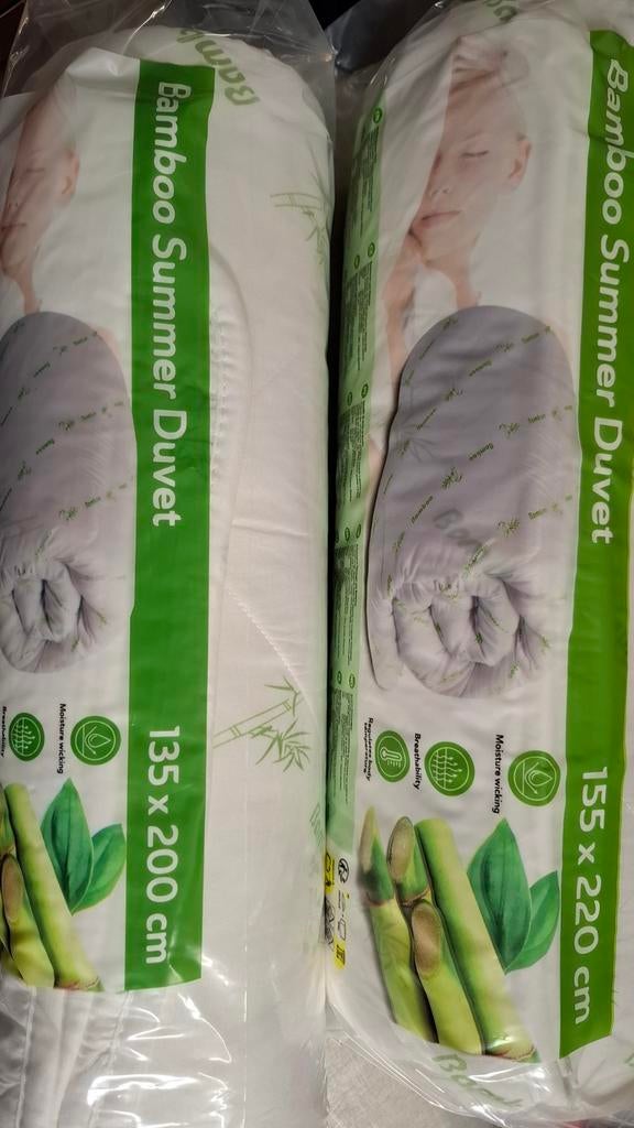 2x Zomer Bamboo Dekbed - Nieuw in verpakking!, Overige maten, Wit, Nieuw, Ophalen of Verzenden